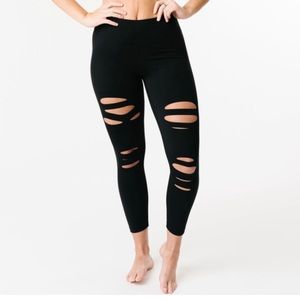 Zyia Black Slash Luxe Legging